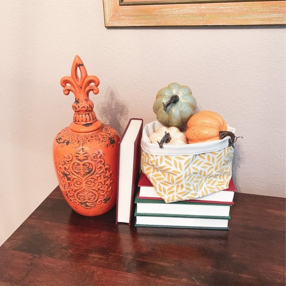 Set of 3 Cotton Canvas Planters or Storage Bins / Yellow / S M L / Fair Trade - Picture 4 of 8